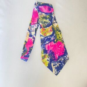 #5928 V Galet Vintage Multicolored Floral Pattern Men's Necktie, Tie 51x5